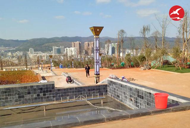 正翔照明参与曲靖市师宗县文笔公园LED景观灯项目