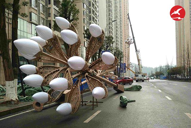 正翔照明LED玉兰灯安装