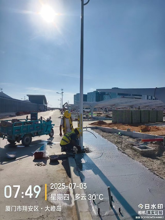 厦门市翔安区30米高杆灯安装工程