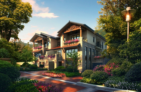 正翔户外照明承包厦门同安区别墅项目