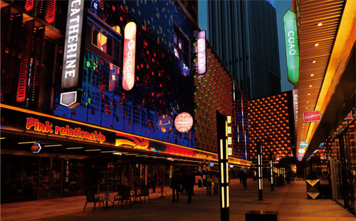 正翔户外照明关于漳州万达广场LED景观灯照明工程