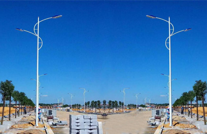 正翔照明佛山12米双臂路灯工程