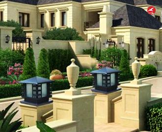 太阳能柱头灯 正翔9105应用图3